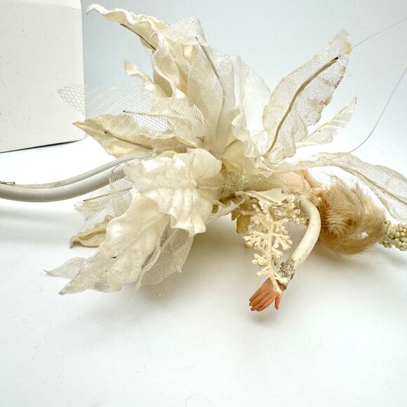 Windward Fairy Angel Ornament Holiday Christmas White Cream Floral  Design Gift - Picture 8 of 11